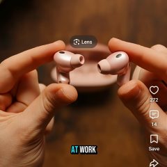 Nút Lens ở giữa video YouTube Shorts đang tạm dừng trên Android