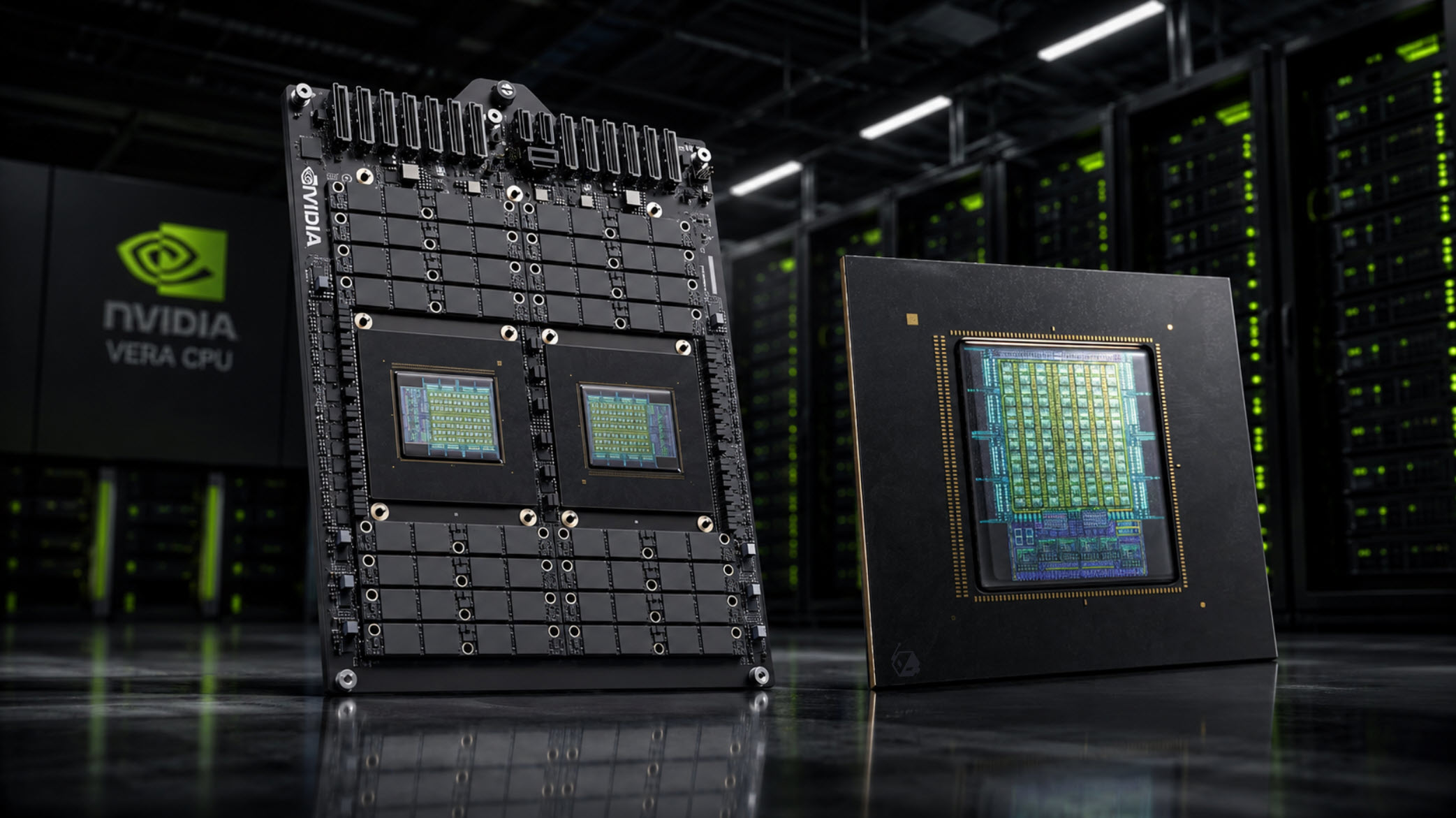 NVIDIA Vera CPU và bo mạch máy chủ trong trung tâm dữ liệu