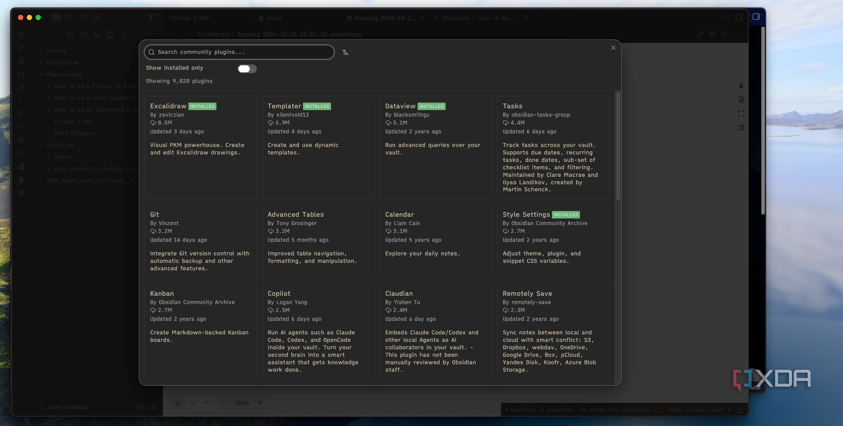 Obsidian plugin library