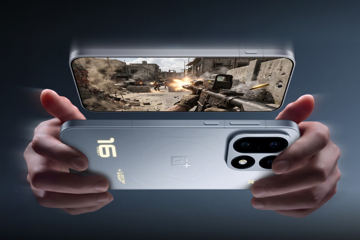 OnePlus 16 đang hiển thị trò chơi trên màn hình