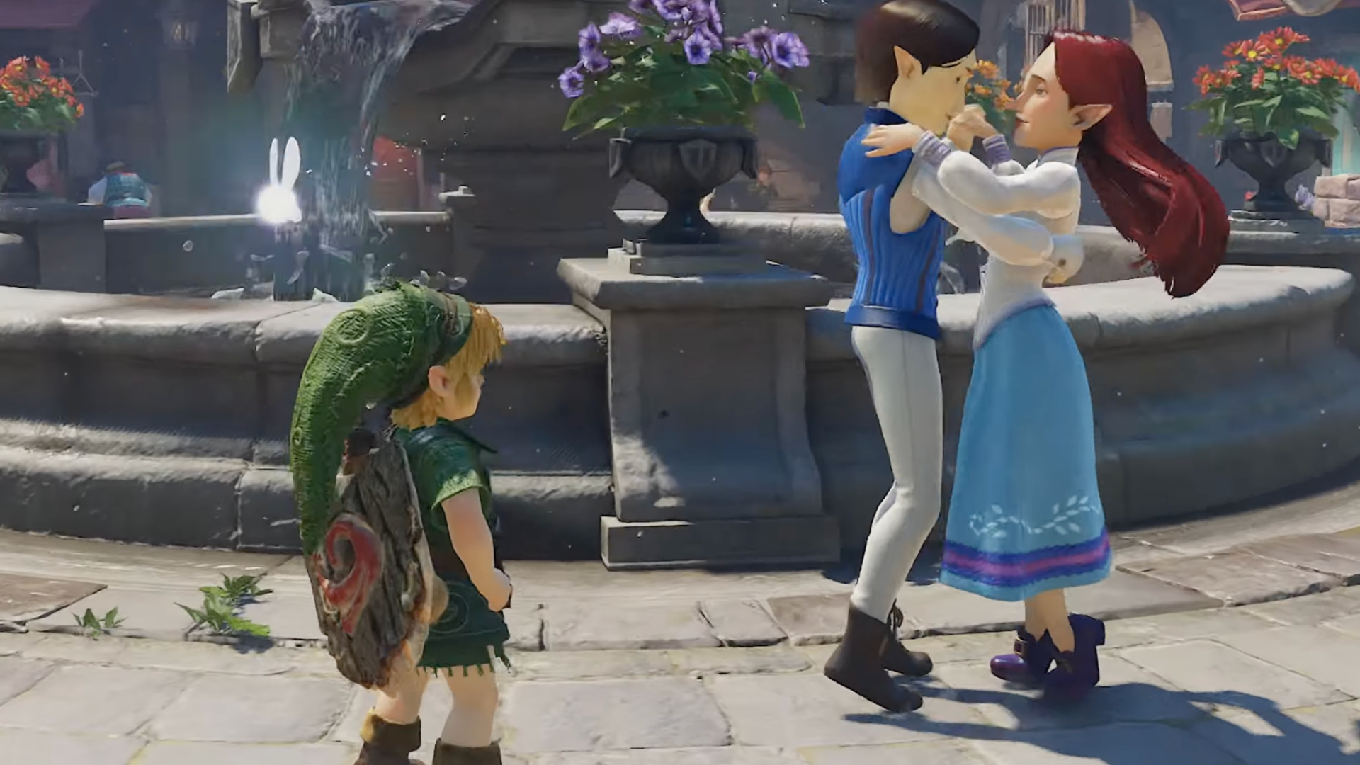 Phân cảnh nhân vật Link tương tác trong The Legend of Zelda Breath of the Wild