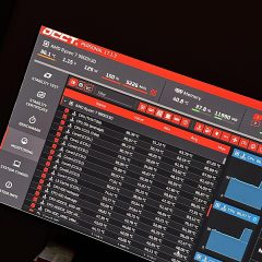 Phép đo OCCT trên cấu hình MSI X870 Tomahawk ghi nhận mức nhiệt thấp hơn sau khi BIOS được cập nhật.