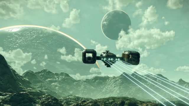 Phi thuyền đáp xuống bề mặt hành tinh lạ trong No Man’s Sky trên iPhone