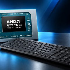 Bàn phím HP EliteBoard G2a cạnh chip AMD Ryzen AI PRO 400