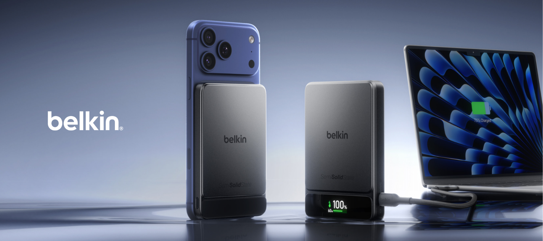 Pin dự phòng Belkin UltraCharge Pro trong ảnh giới thiệu BoostSolid Cell