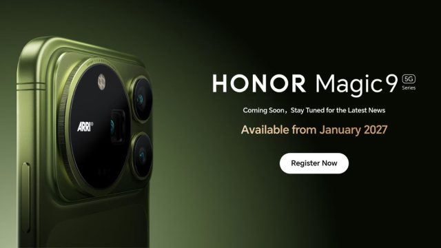 Poster giới thiệu dòng sản phẩm Honor Magic9 series ra mắt tại Anh vào tháng 1 năm 2027