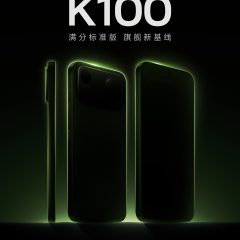 Poster teaser REDMI K100 màu xanh đậm