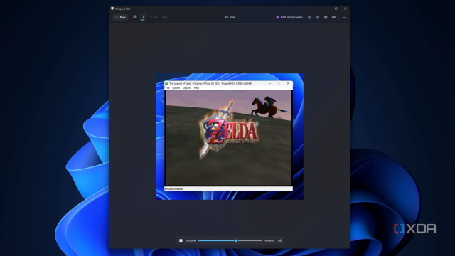 Bản quay màn hình trong Snipping Tool với nút Edit in Clipchamp