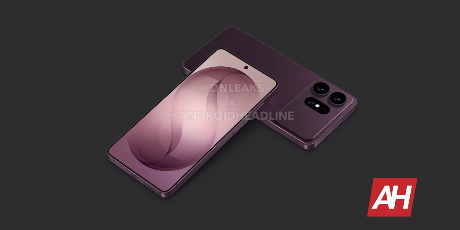 Render rò rỉ Galaxy S27 Pro màu tím, nhìn từ góc chéo