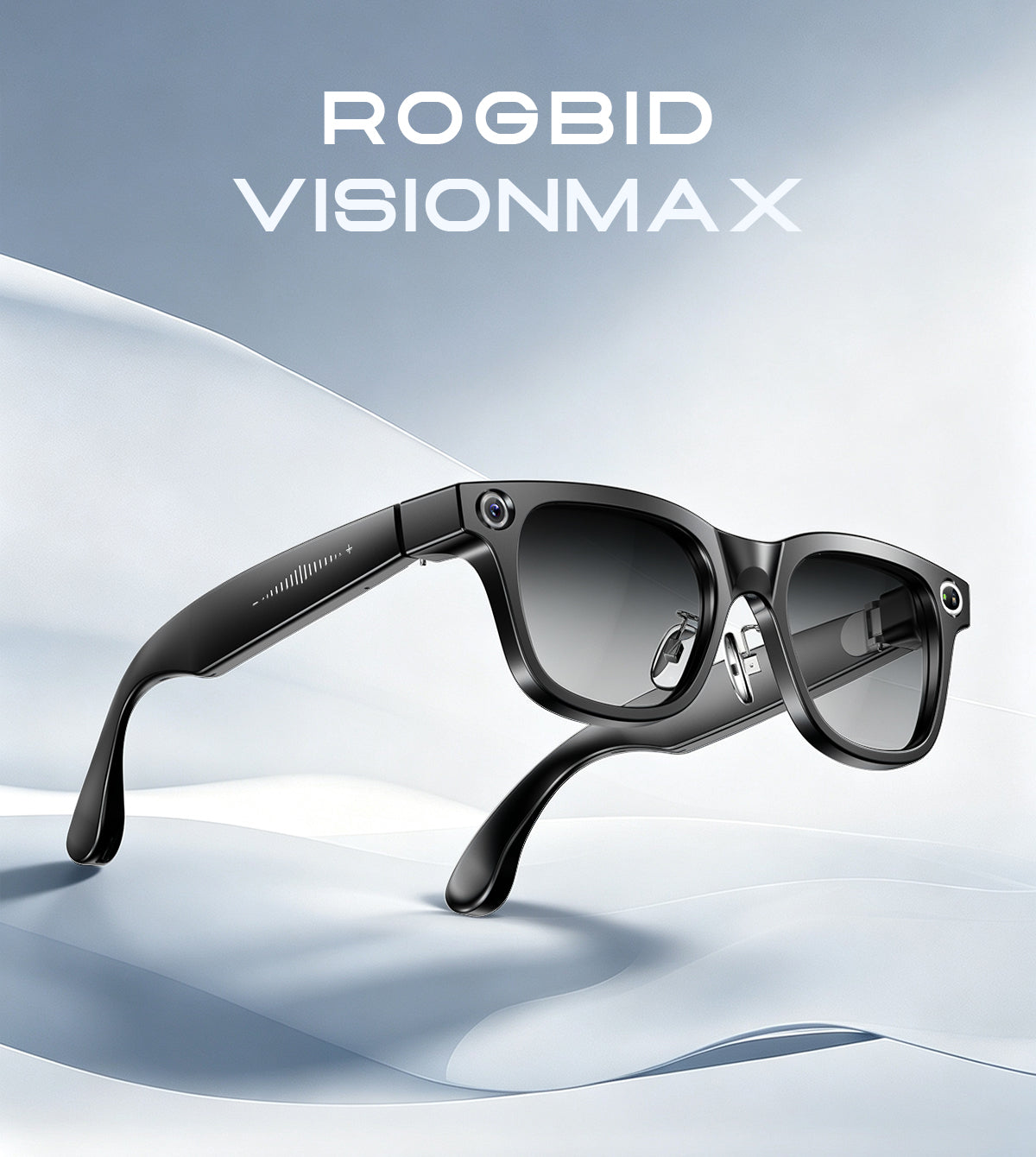 Rogbid VisionMax gọng đen trên nền sáng
