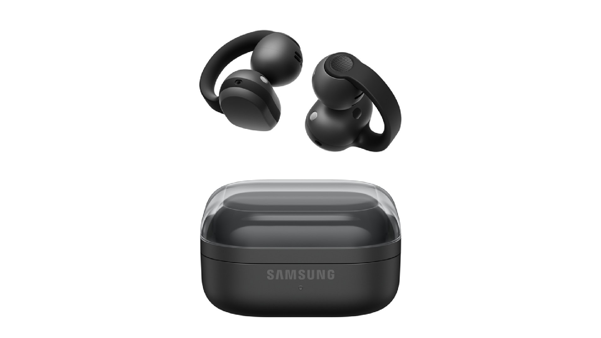 Samsung Galaxy Buds On màu đen dạng kẹp tai cùng hộp sạc