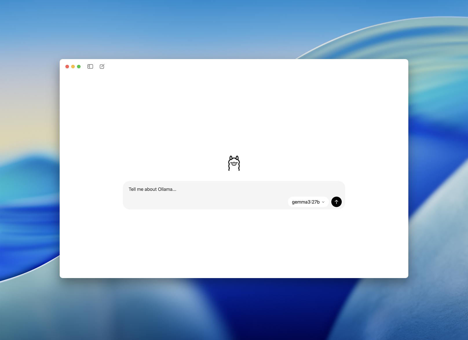 screenshot of Ollama’s new app