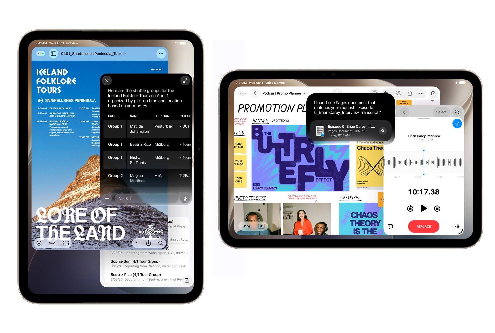 Siri AI tìm thông tin trên iPad mini