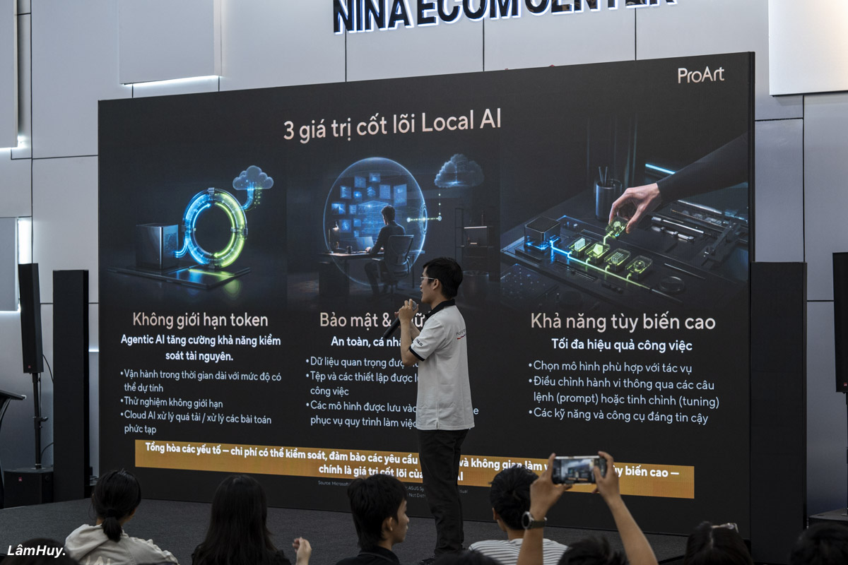 Slide ba giá trị của Local AI