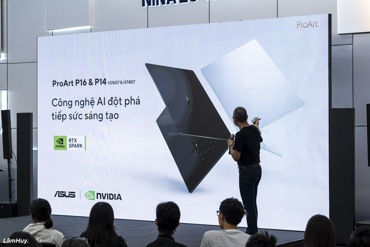 Slide giới thiệu ASUS ProArt P16 và P14 tại sự kiện