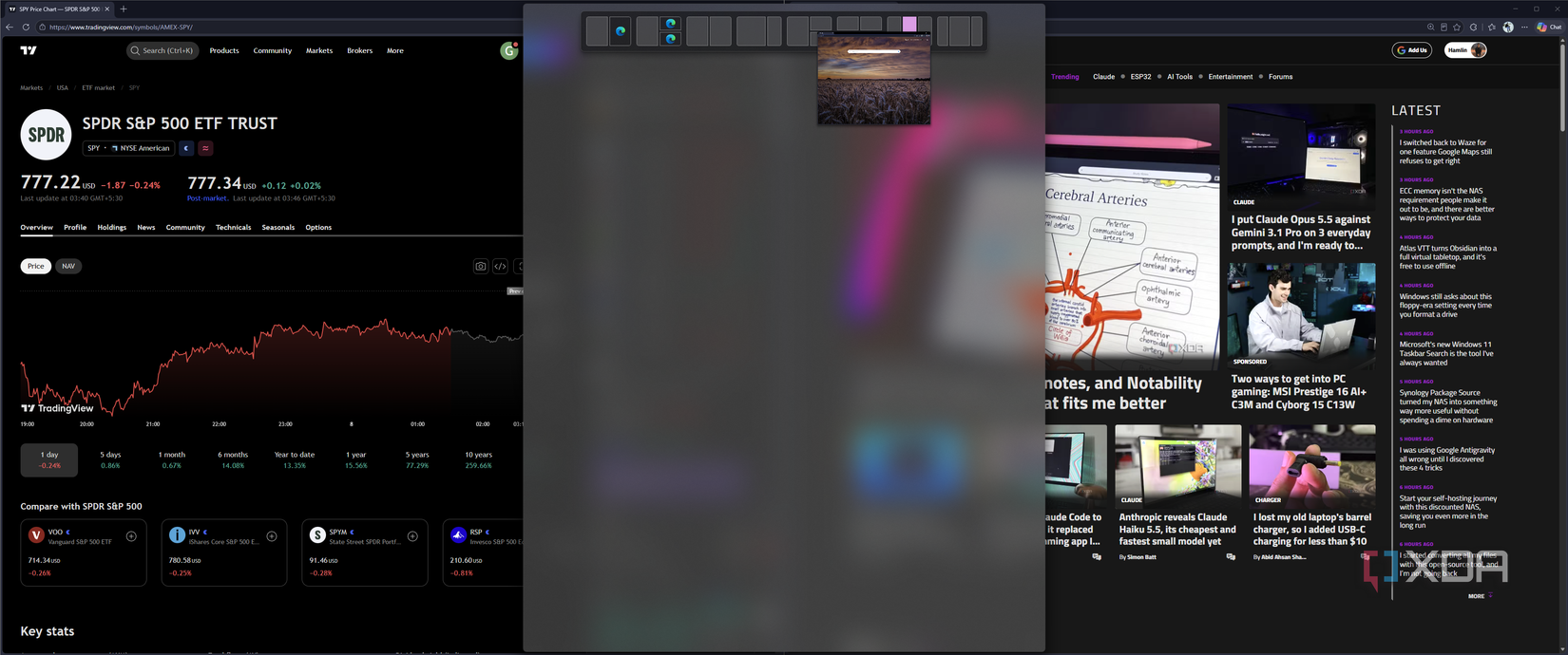 Snap Layouts on an ultrawide
