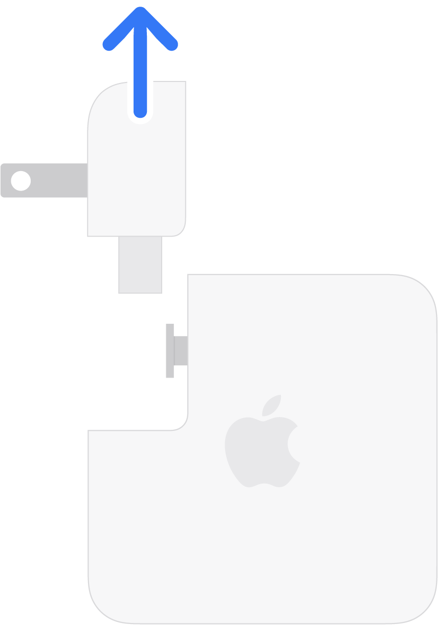 Sơ đồ Apple hướng dẫn trượt đầu cắm ra khỏi củ sạc