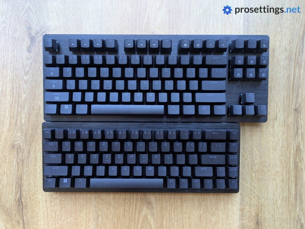 So kích thước bản TKL và Mini 65% của Huntsman V3 HE