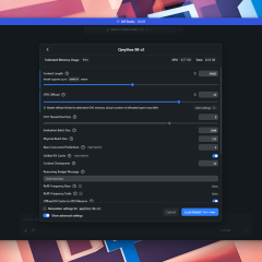 Cửa sổ nạp Qwythos 9B v2 trong LM Studio với thanh Context Length và ước tính bộ nhớ