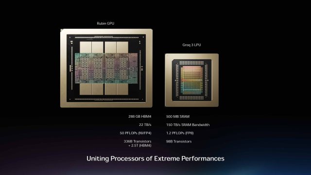 So sánh hình ảnh Rubin GPU và Groq 3 LPU cùng thông số bộ nhớ
