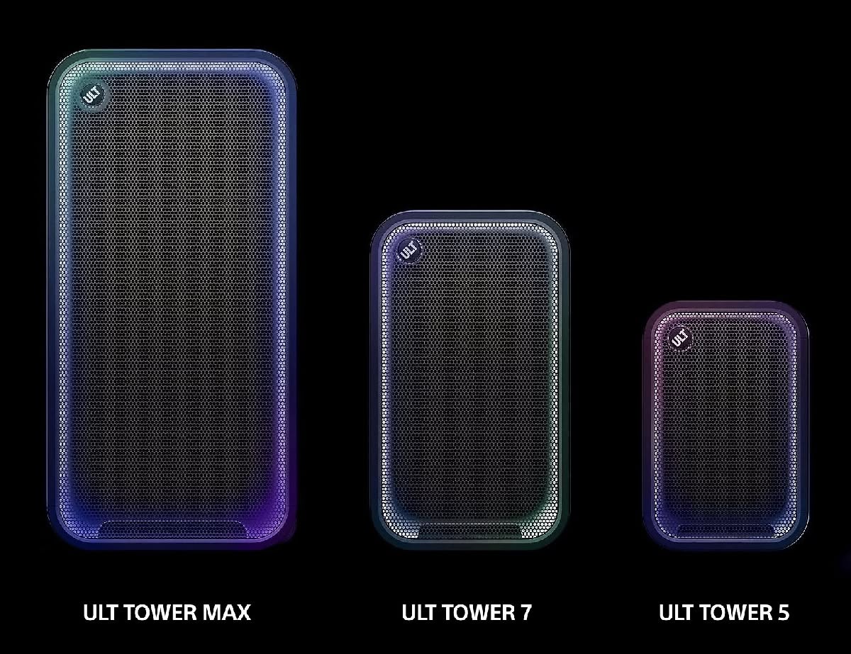 Đây là các phiên bản trong dòng loa Sony ULT TOWER được giới thiệu ở Việt Nam. Nguồn: Sony.