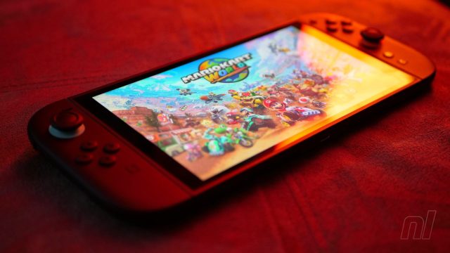 Switch 2 đang hiển thị màn hình Mario Kart World