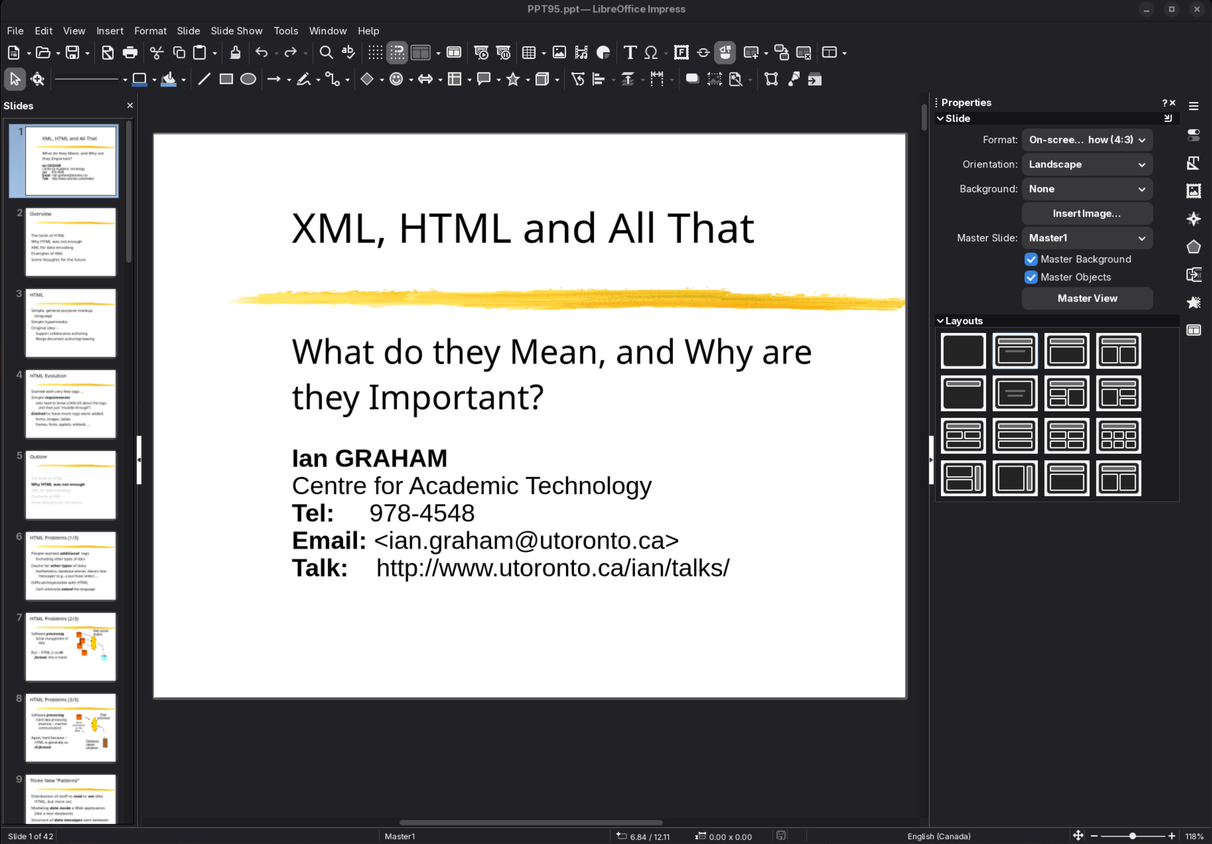 Tài liệu mở trong LibreOffice