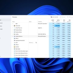 Task Manager trên Windows 11 hiển thị danh sách tiến trình