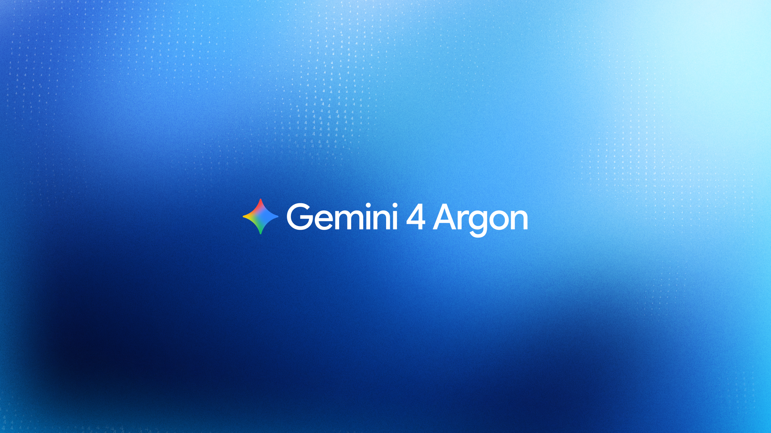 Tên Gemini 4 Argon cùng biểu tượng Gemini trên nền xanh