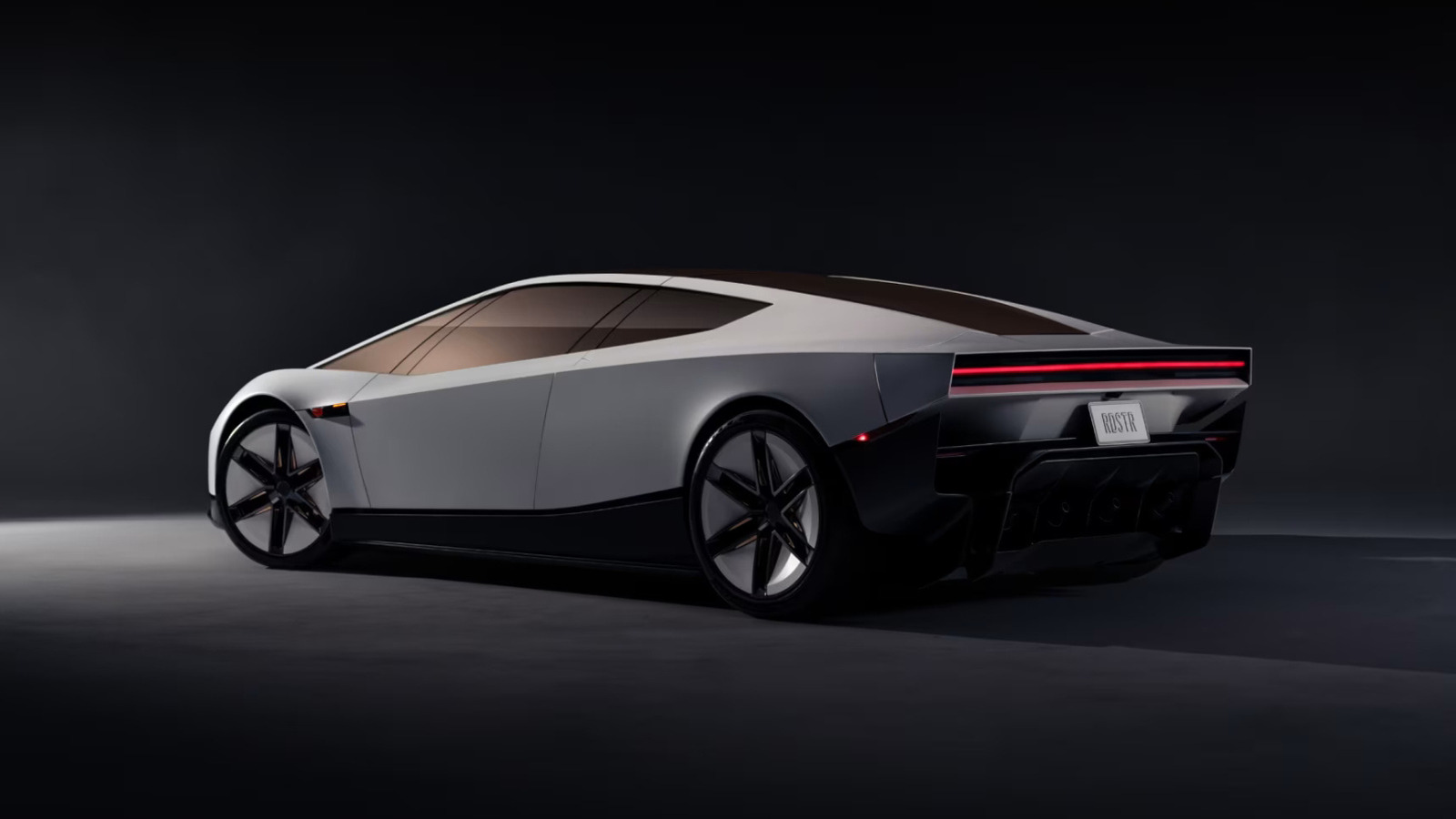 Tesla Roadster thế hệ mới nhìn chéo từ phía sau