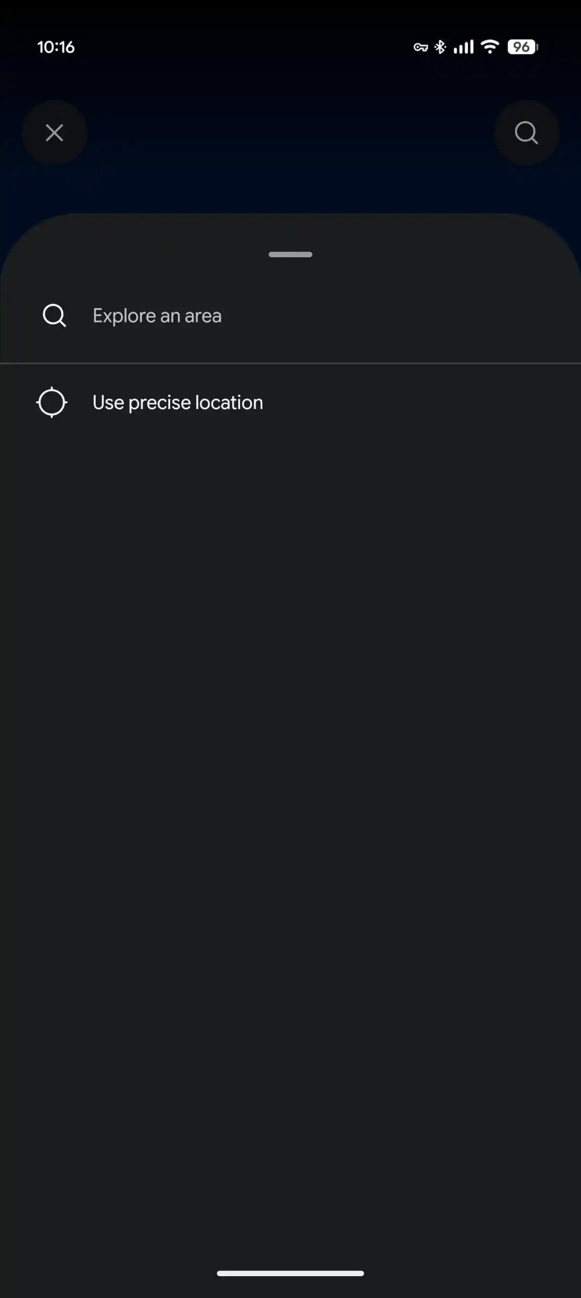 Tùy chọn vị trí trong công cụ Map của Gemini