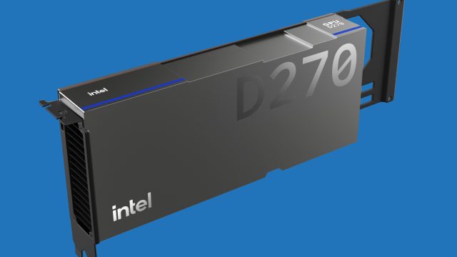 Thiết kế card tăng tốc máy chủ Intel GPU D270 dạng PCIe kép tản nhiệt khí