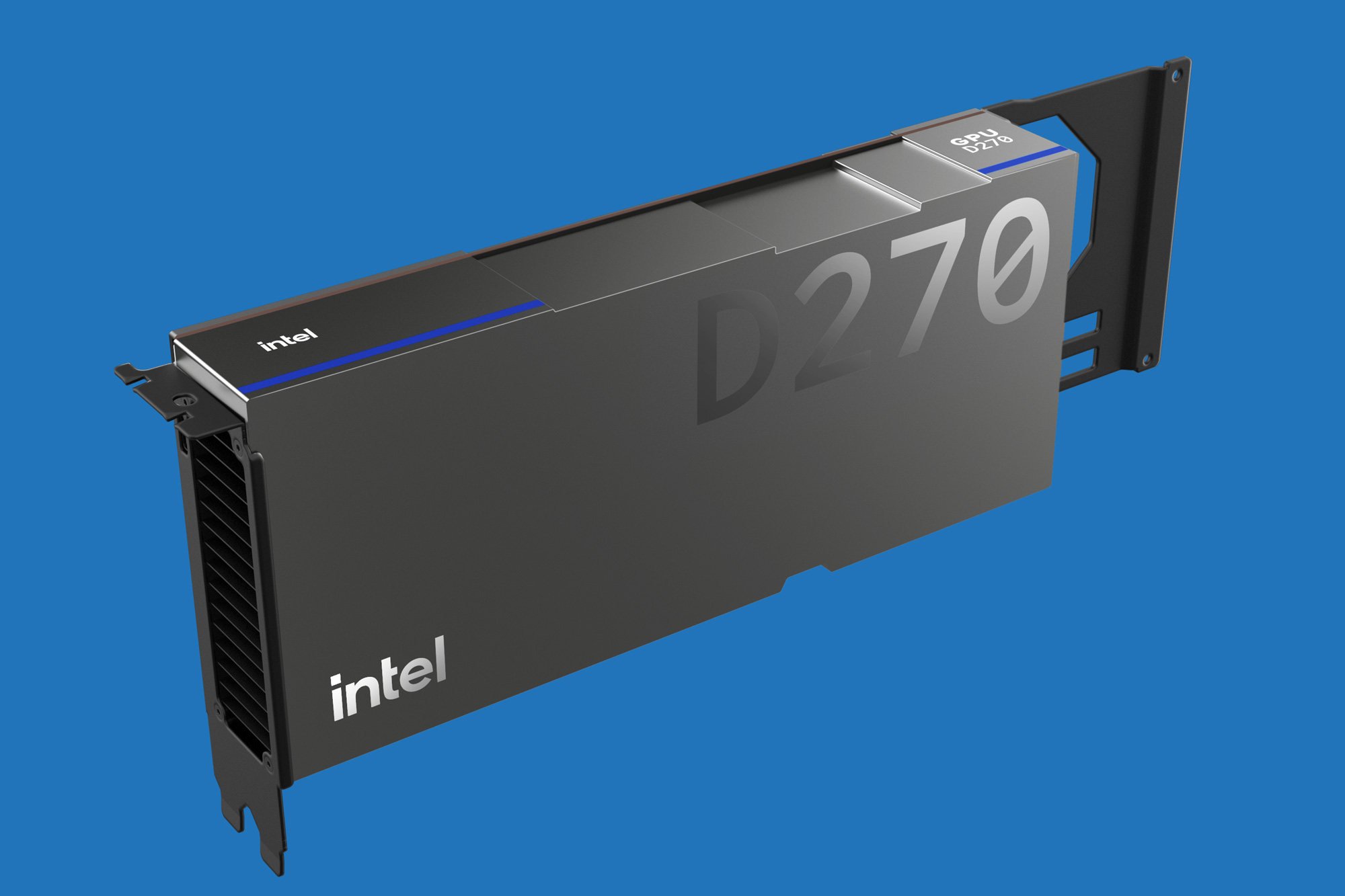 Thiết kế card tăng tốc máy chủ Intel GPU D270 dạng PCIe kép tản nhiệt khí