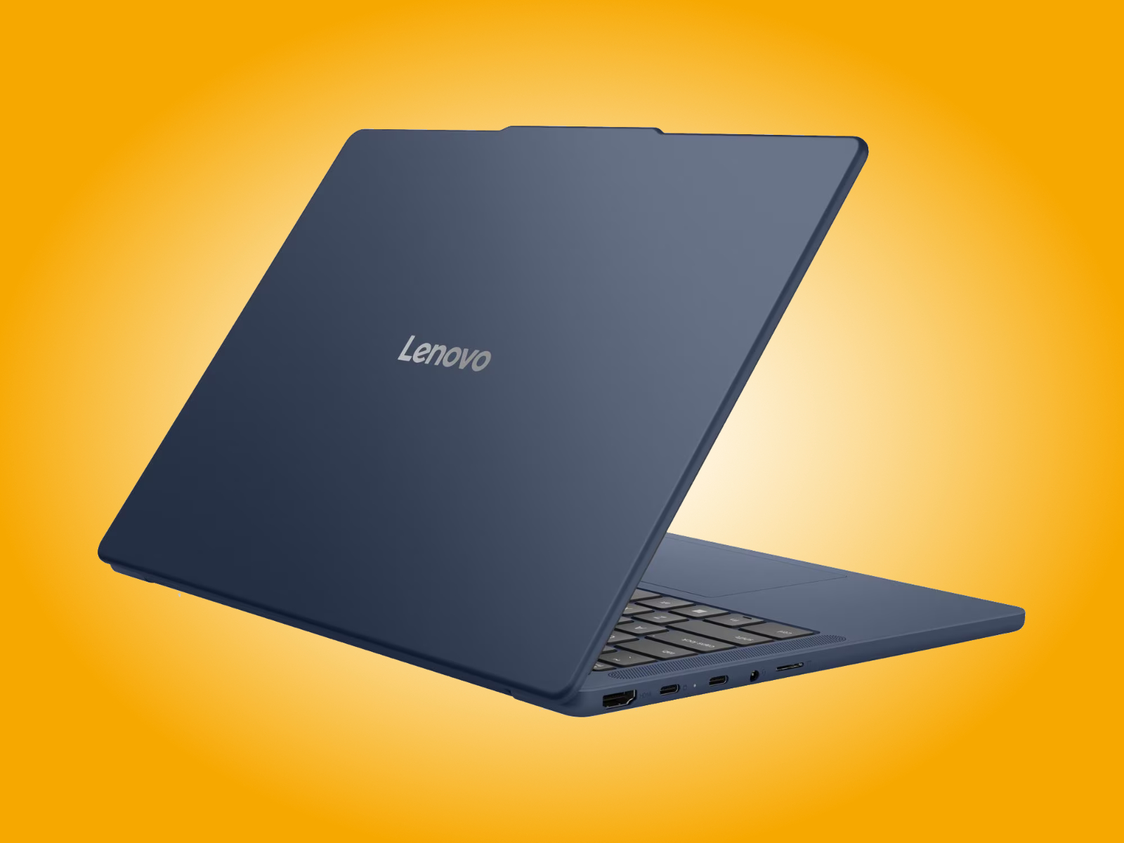 Thiết kế IdeaPad Vibe màu xanh đậm và các cổng cạnh trái