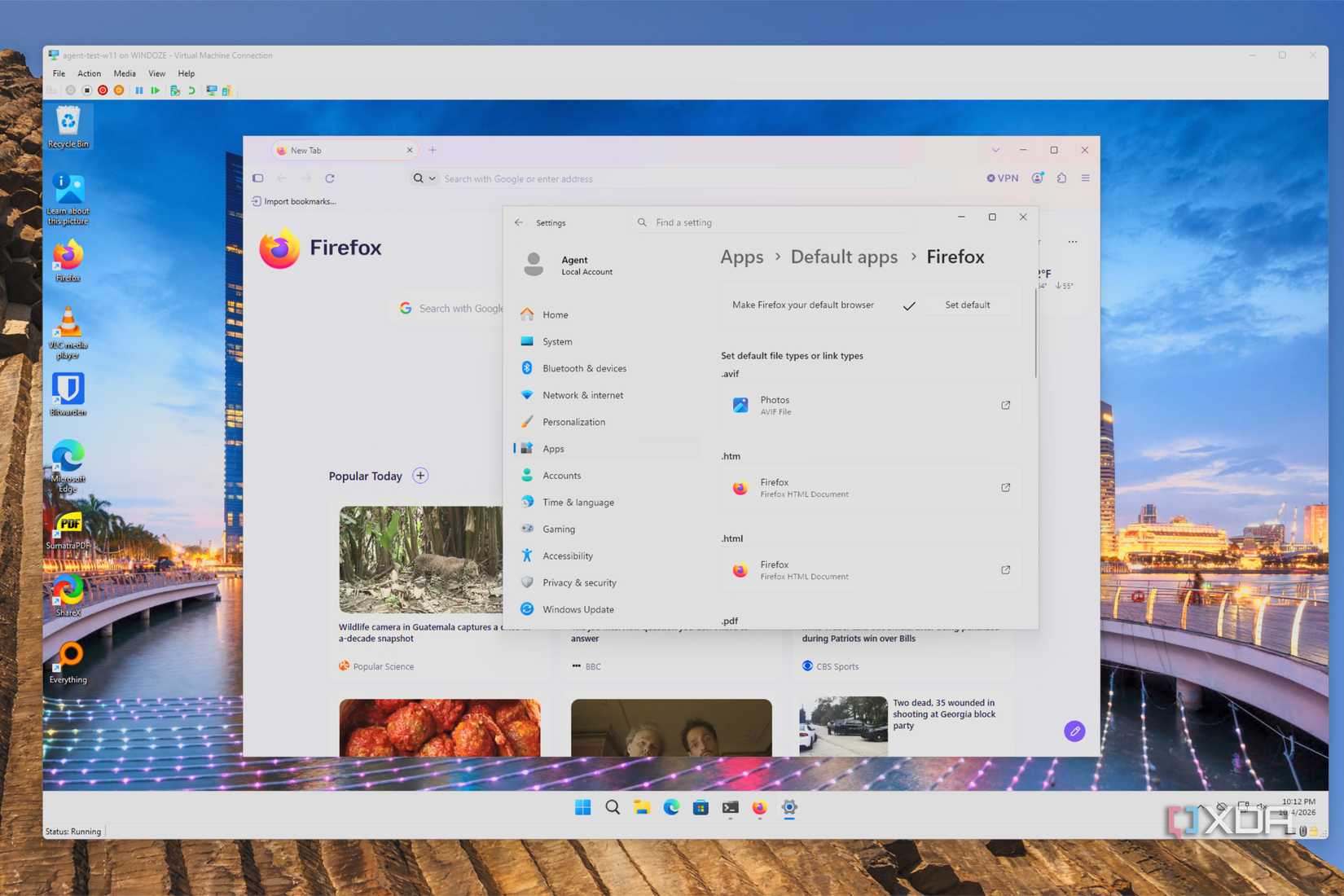 Thiết lập trình duyệt Firefox mặc định trong Windows