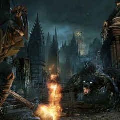 Thợ săn Bloodborne đối đầu quái thú trong Yharnam