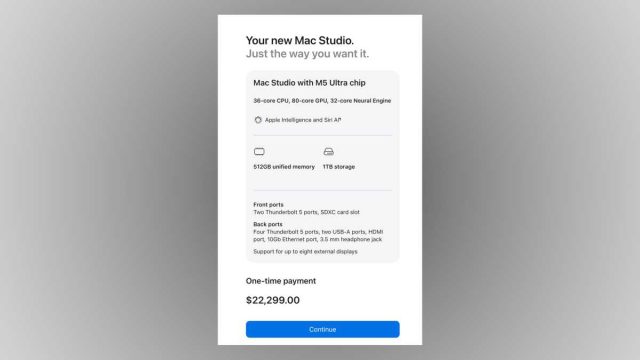 Thông tin cấu hình và giá Mac Studio M5 Ultra 512GB RAM