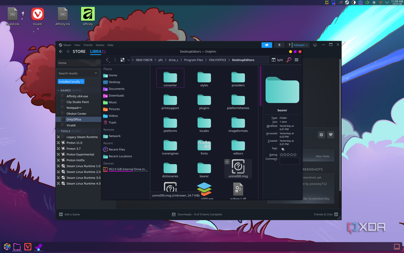 Thư mục ứng dụng Windows bên trong prefix của Steam