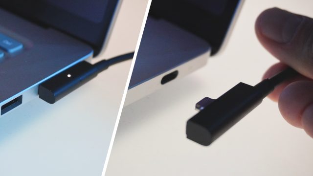 Thử nghiệm cắm cáp sạc Magnetic Connect vào Surface Laptop Ultra