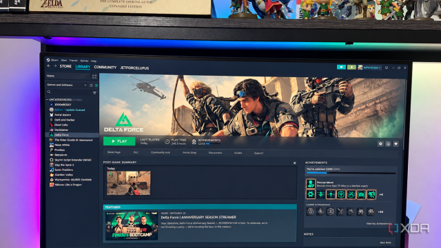 Thư viện Steam trên máy tính chơi game