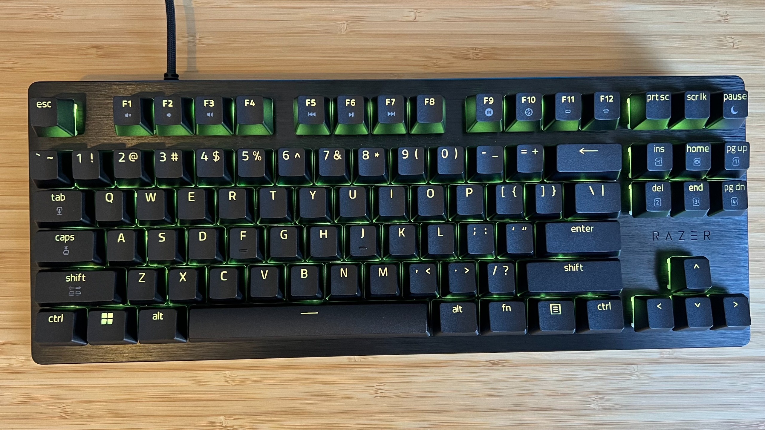 Toàn cảnh mặt trên Razer Huntsman V3 HE TKL