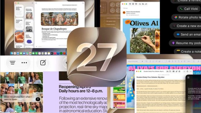 Hình tổng hợp giao diện và tính năng macOS 27