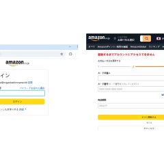 Trang Amazon giả mạo hiển thị biểu mẫu đăng nhập và cập nhật thông tin thẻ