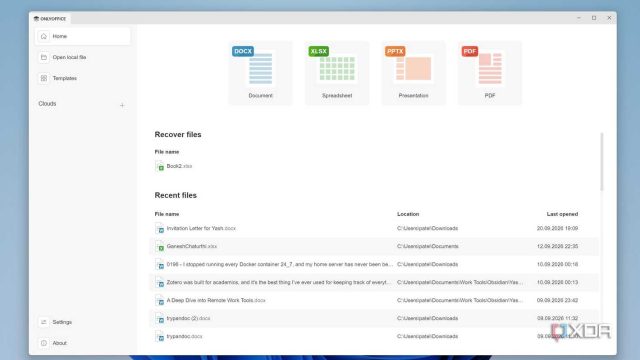 Trang chủ OnlyOffice Desktop Editors