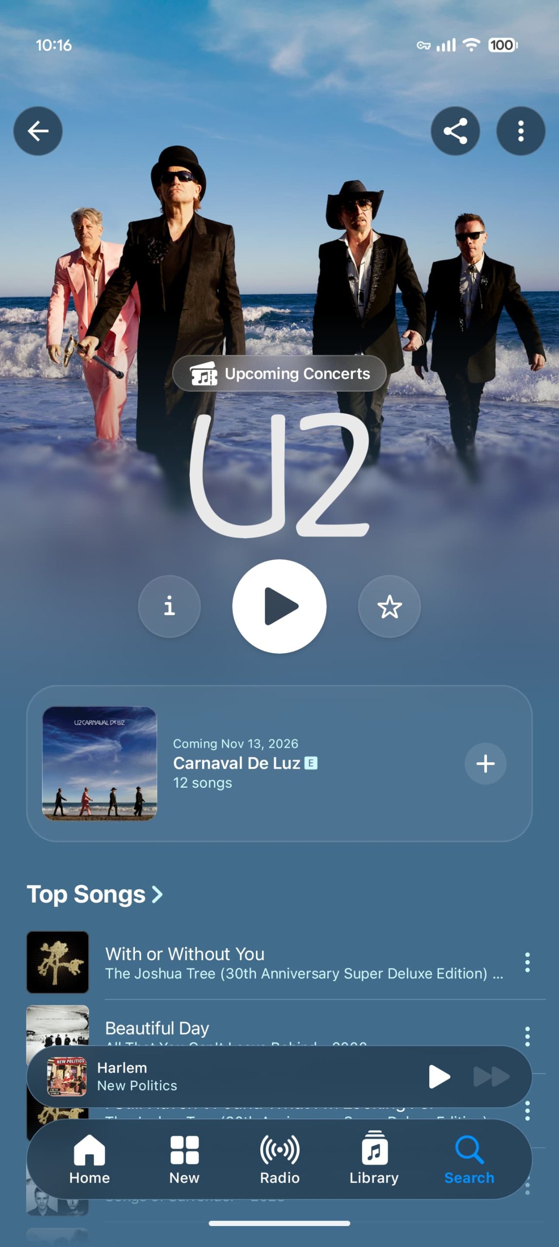 Trang nghệ sĩ Apple Music 7.0