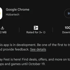 Trang ứng dụng Google Chrome giả mạo trên kho ứng dụng Google Play Store