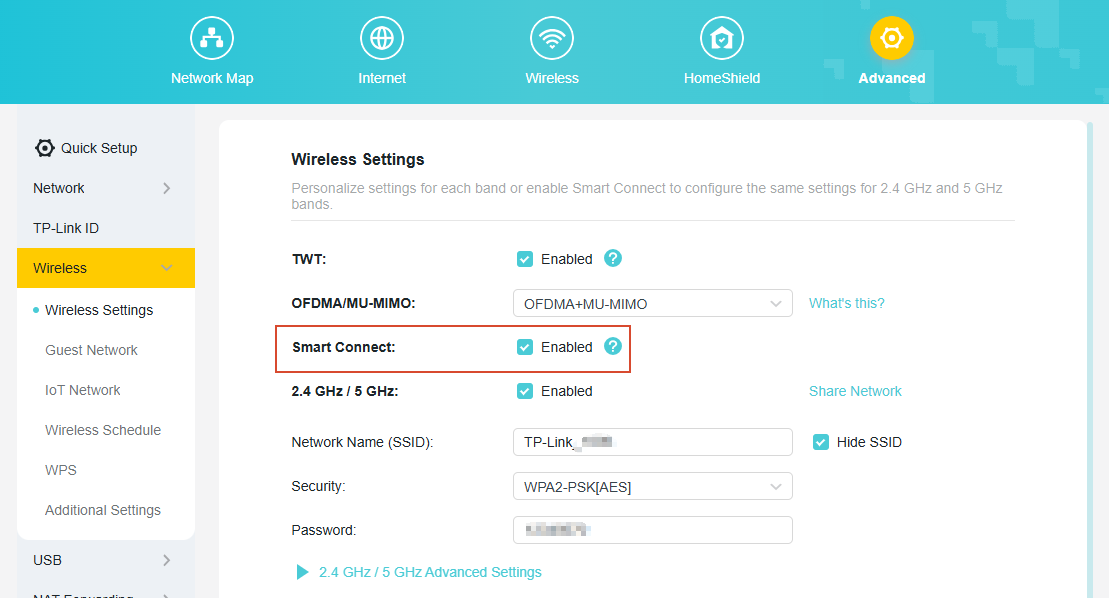 Trang Wireless Settings của TP-Link