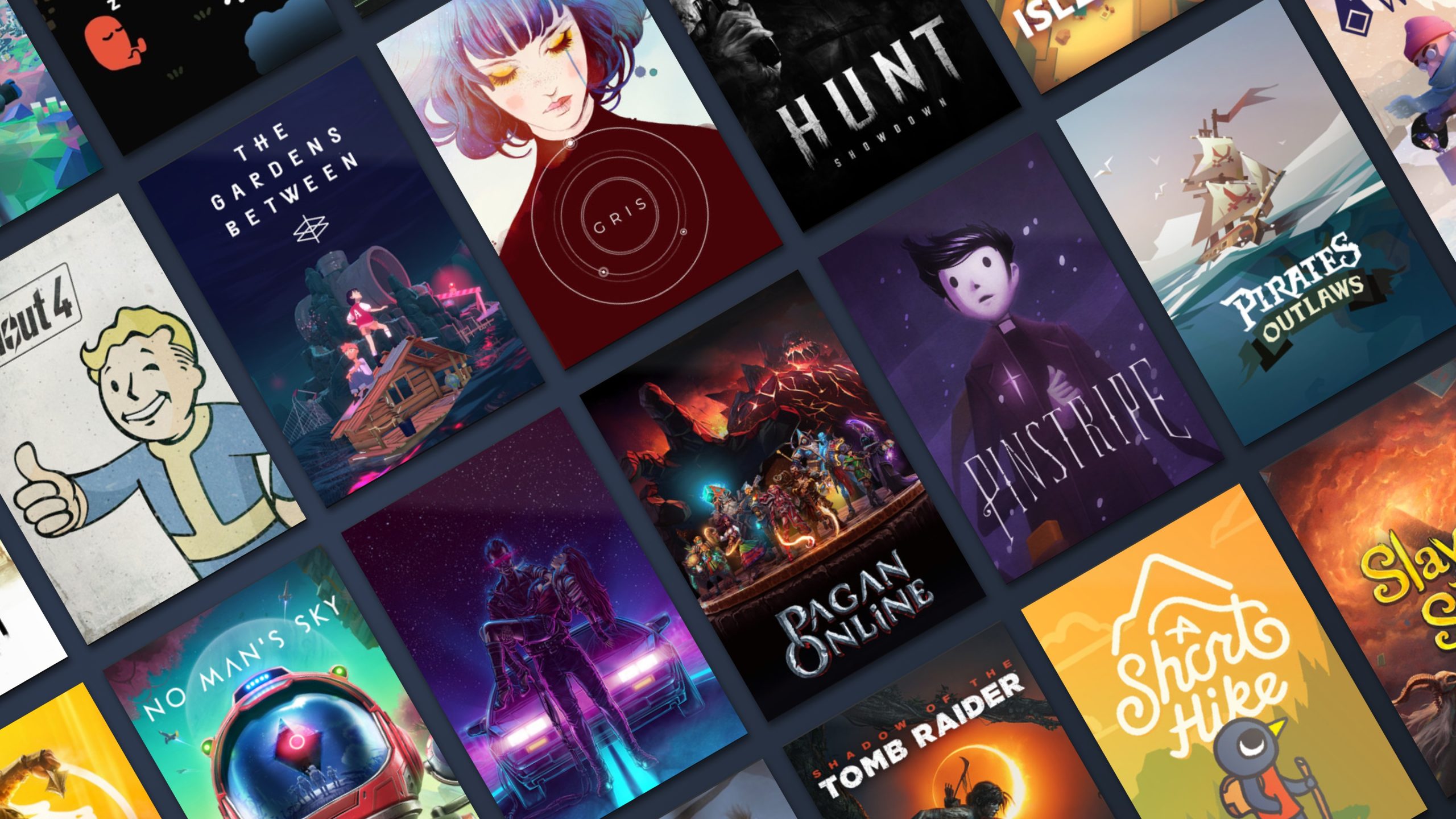 Các trò chơi hiển thị trong thư viện Steam