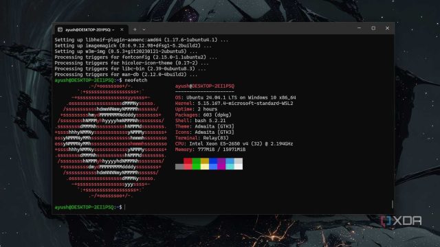 Ubuntu chạy trong WSL trên Windows 11
