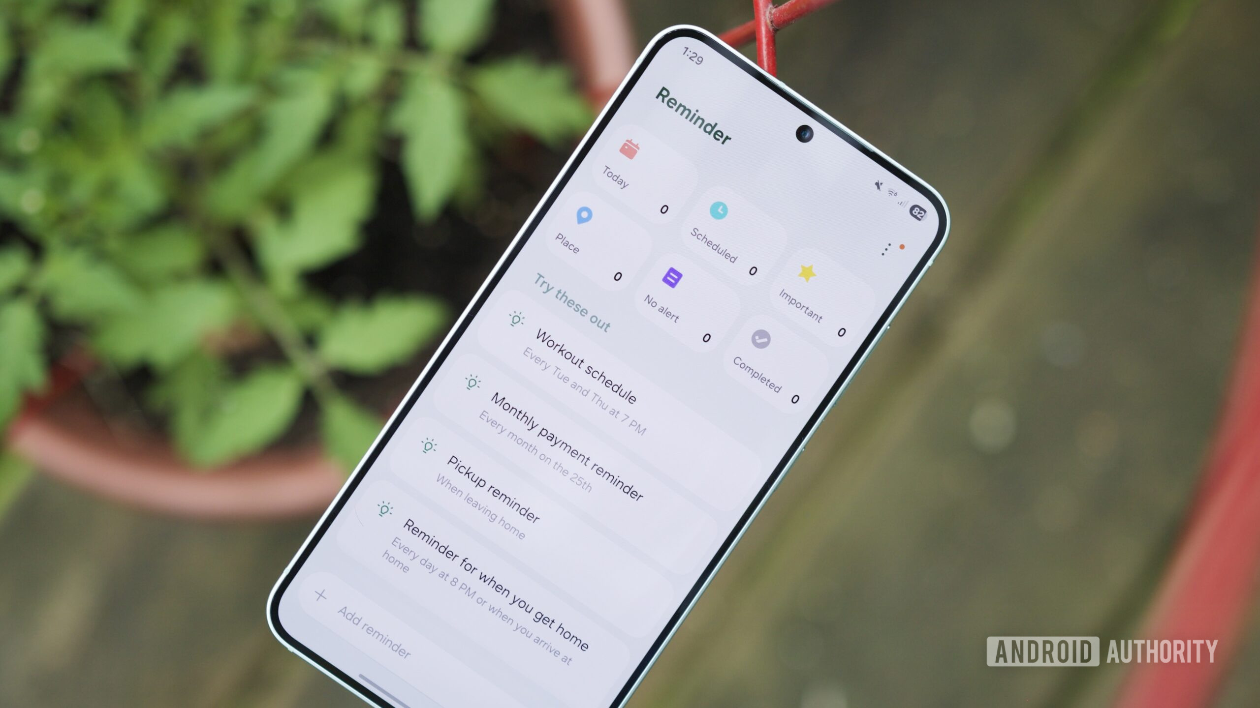 Ứng dụng Samsung Reminder trên điện thoại